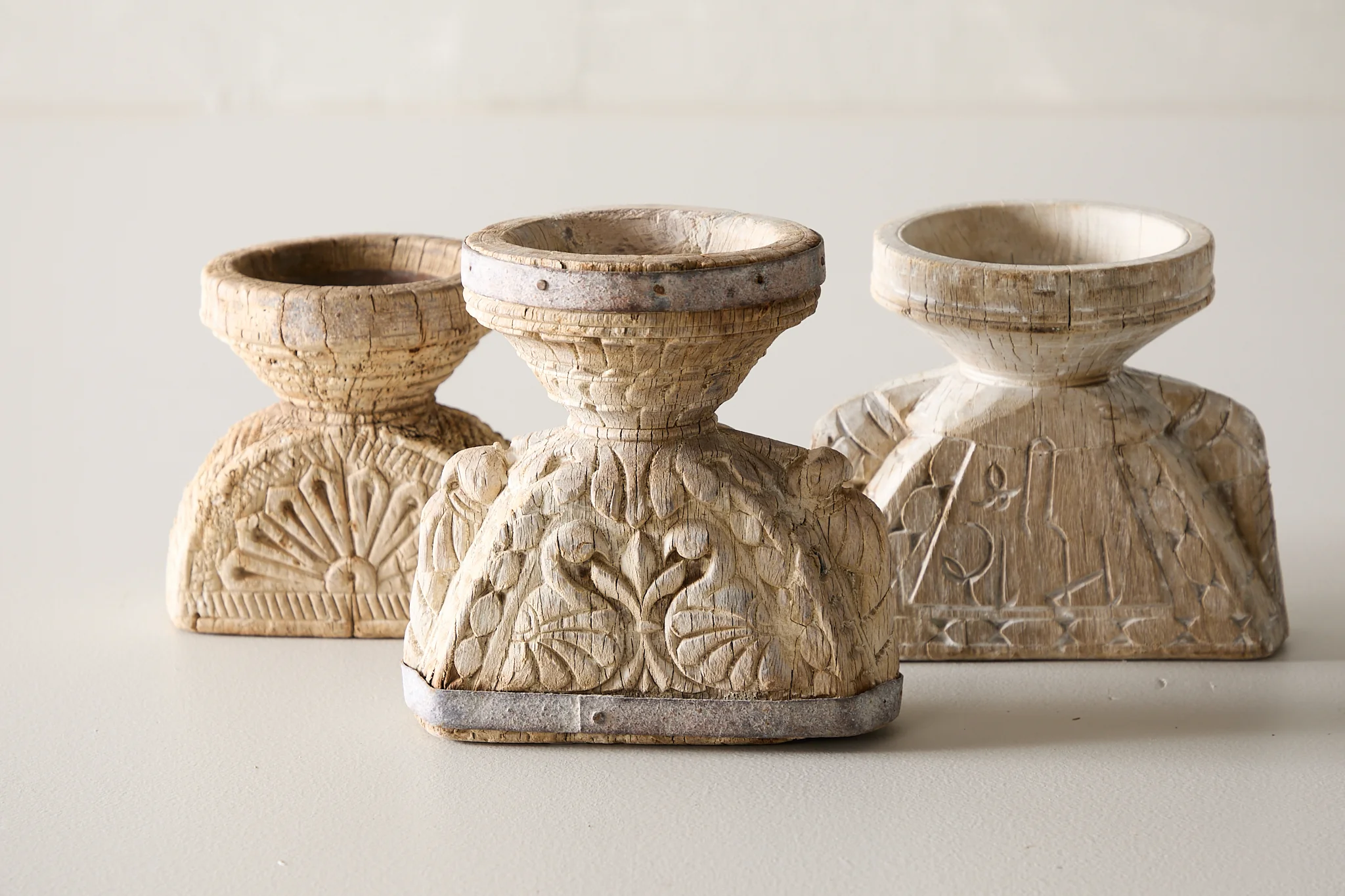 Vintage Carved Seeder Candle Stand - Image 5