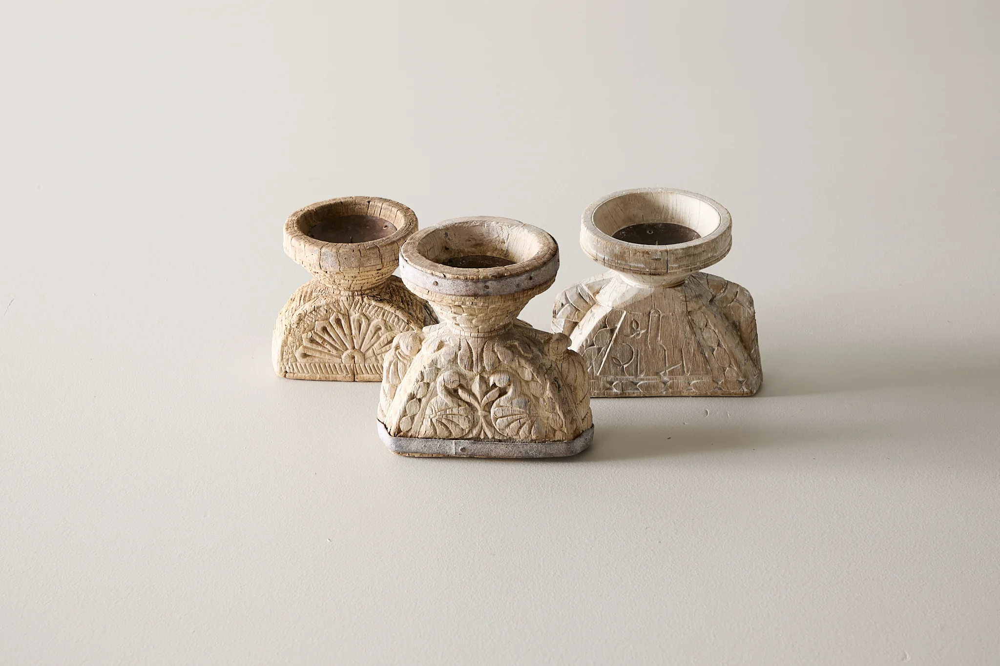 Vintage Carved Seeder Candle Stand - Image 6