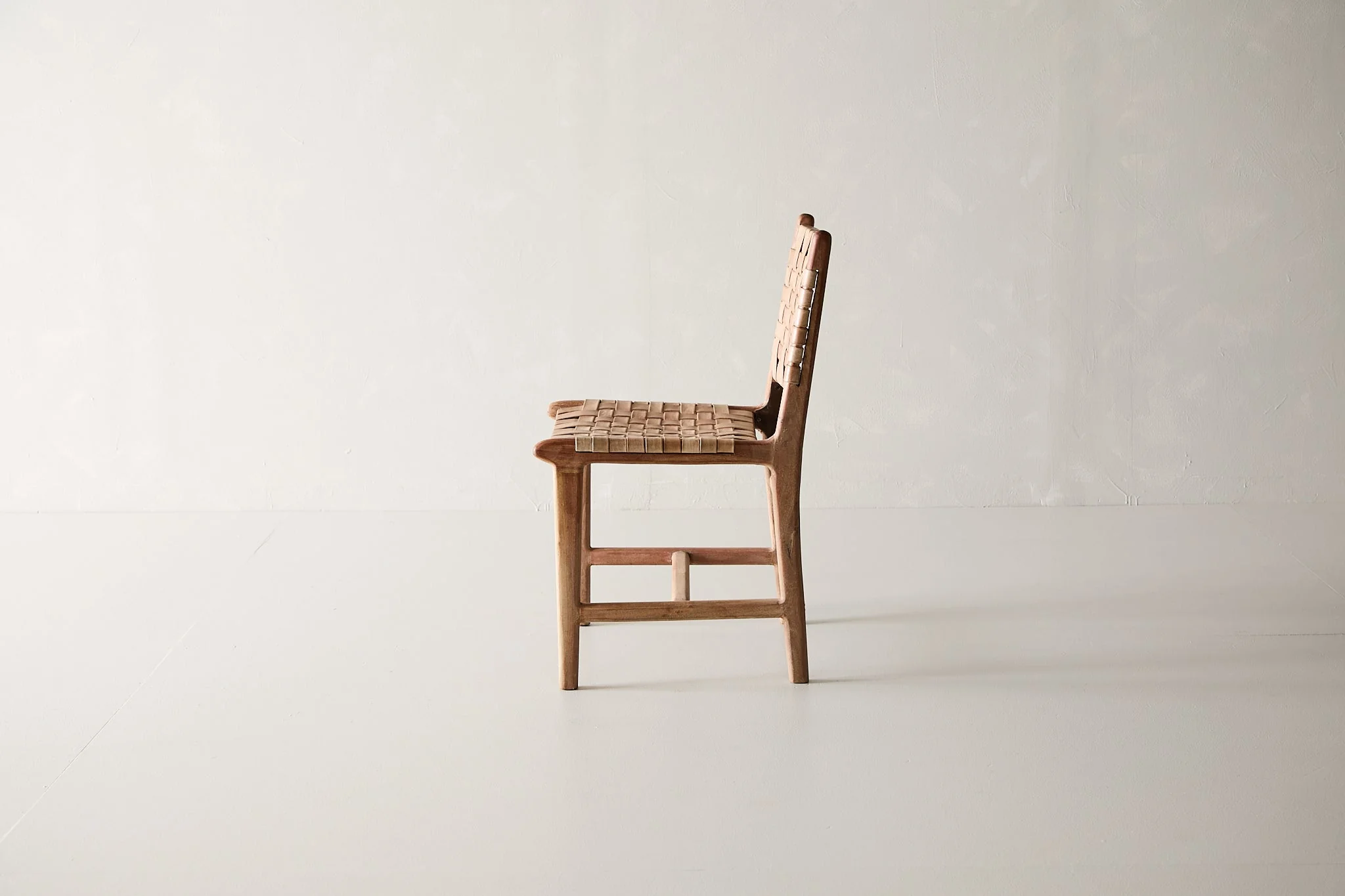 Trellis Dining Chair - Brown Leather - Image 5