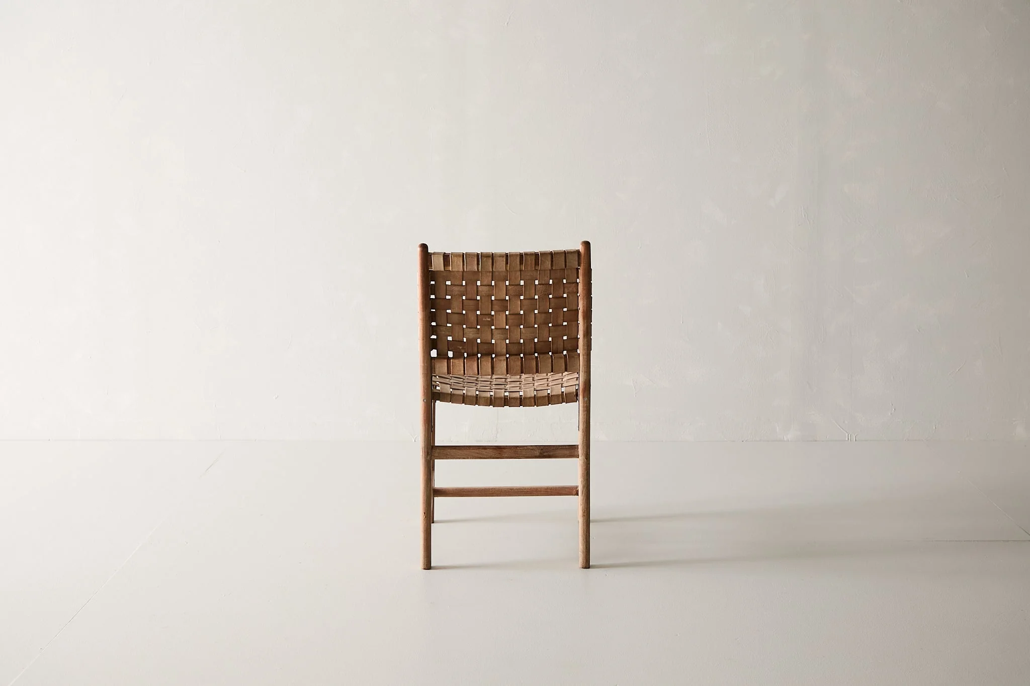 Trellis Dining Chair - Brown Leather - Image 7